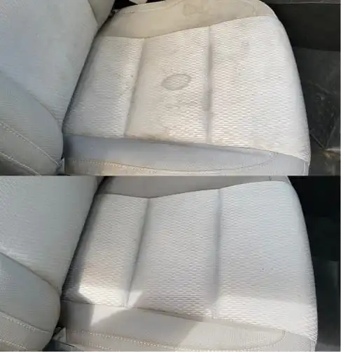 Car seat before and after