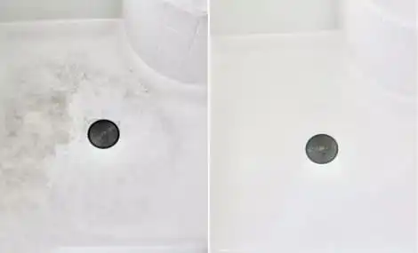 Shower before and after